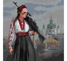 Картина по номерам "Красавіца" терпіти не буде! ©Костянтин Качановський 