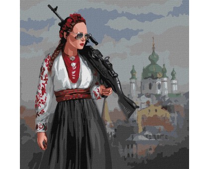 Картина по номерам "Красавіца" терпіти не буде! ©Костянтин Качановський 