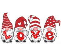 Набір для творчості алмазна картина Gnomes  with  love lettering Strateg розміром 40х50 см  (SK86016)