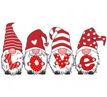 Набір для творчості алмазна картина Gnomes  with  love lettering Strateg розміром 40х50 см  (SK86016)
