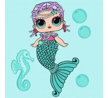 Набір для розпису по номерах  для дітей L.O.L. Surprise! Mermaids Merbaby 40х40 см
