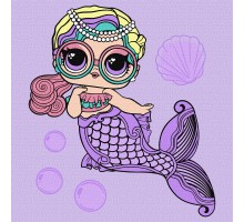 Набір для розпису по номерах  для дітей L.O.L. Surprise! Mermaids Miss Sea 40х40 см