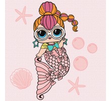Набір для розпису по номерах  для дітей L.O.L. Surprise! Mermaids Neon QT 40х40 см
