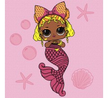 Набір для розпису по номерах  для дітей L.O.L. Surprise! Mermaids Queen Bee 40х40 см