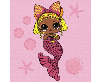 Набір для розпису по номерах  для дітей L.O.L. Surprise! Mermaids Queen Bee 40х40 см