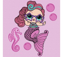 Набір для розпису по номерах  для дітей L.O.L. Surprise! Mermaids Waves 40х40 см