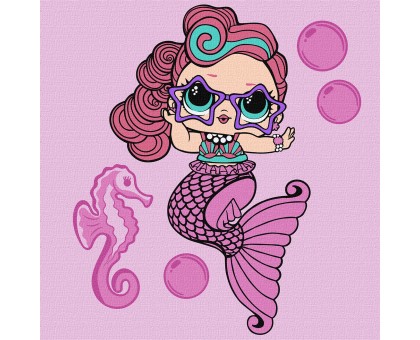 Набір для розпису по номерах  для дітей L.O.L. Surprise! Mermaids Waves 40х40 см