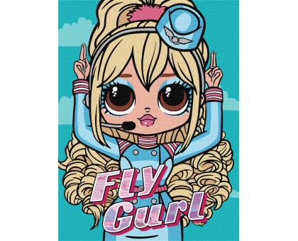 Набір для розпису по номерах для дітей L.O.L. Surprise! O.M.G. Fly Gurl 30х40 см