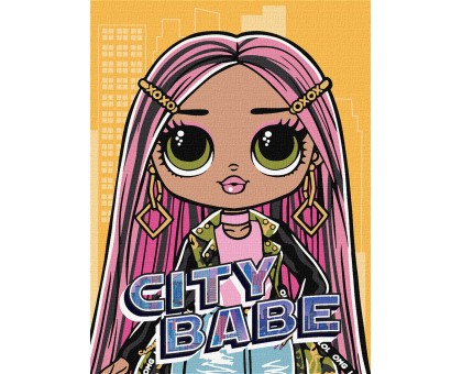 Набір для розпису по номерах для дітей L.O.L. Surprise! O.M.G. City Babe 30х40 см